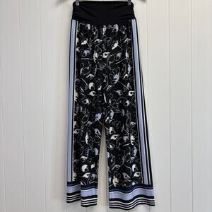 Apt. 9 Womens Career Office Floral Wide Leg Dress Pants Size S Professional Chic